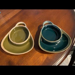 2 Soup and Cracker Bowls (sold together)